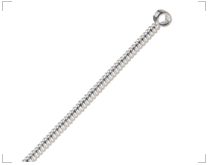 Aiguilles d'acupuncture siliconées avec manche spirale en argent (sans glissière)